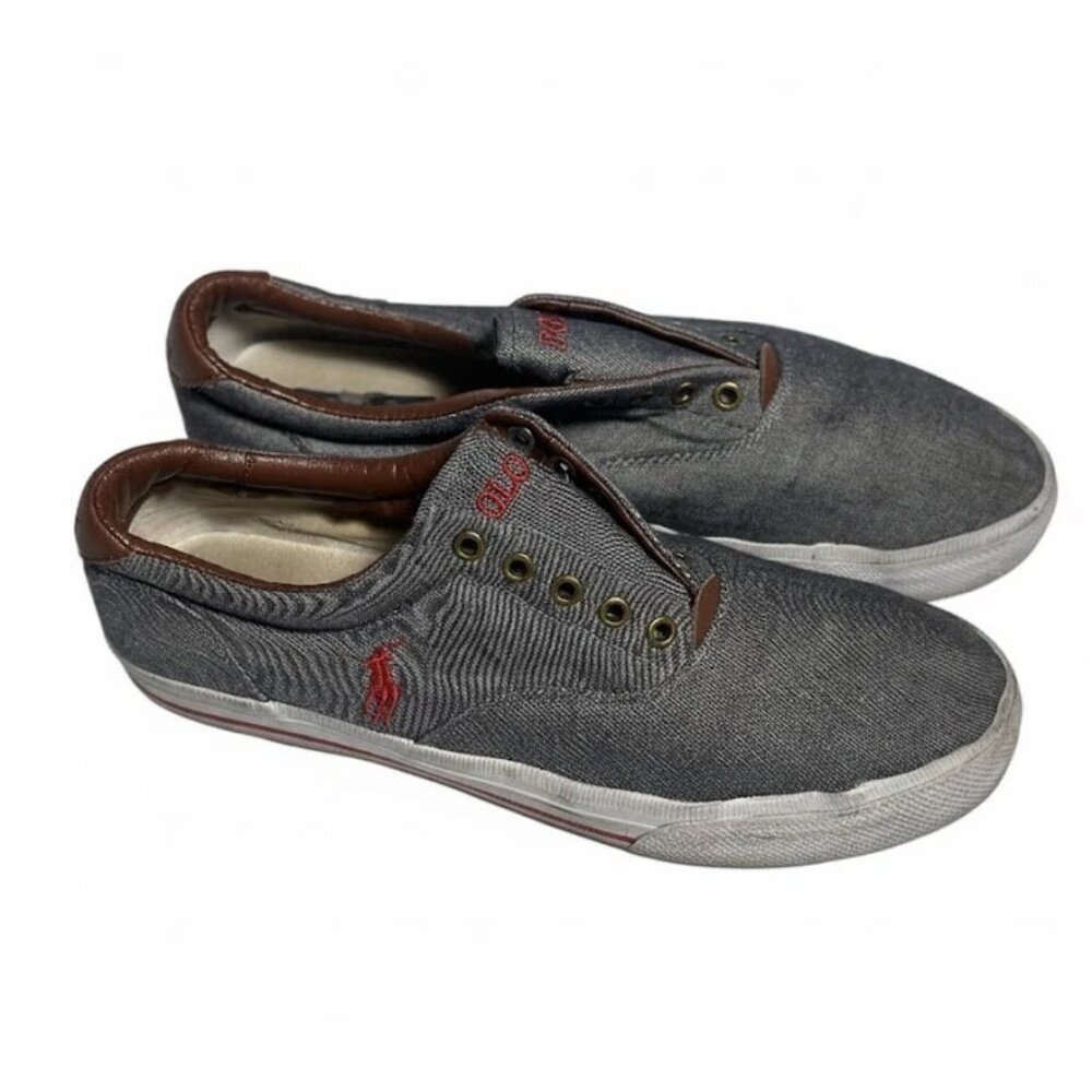Polo Ralph Lauren Gray and Red Shoes - Size 11